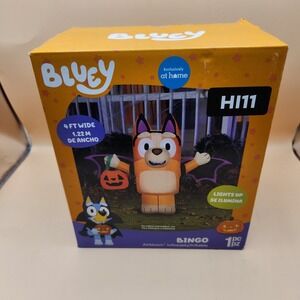 Bluey Bingo Halloween Inflatable Bat With Pumpkin 4ft 2025 Gemmy‎ Brand New